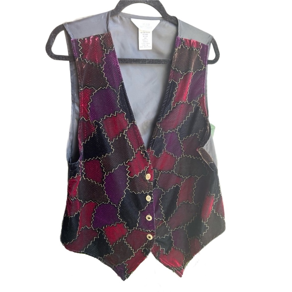 Vintage Blair Boutique Velvet Patchwork Vest